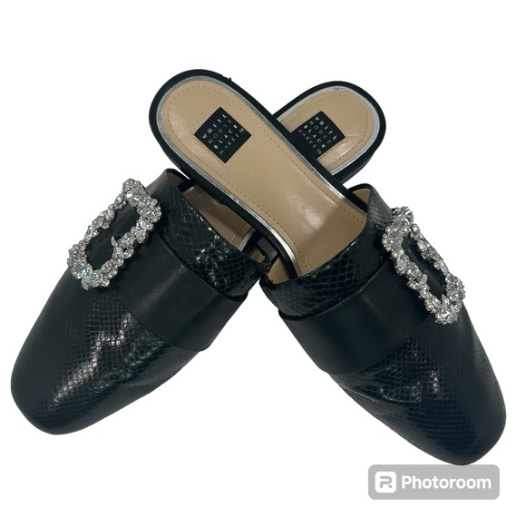 White House Black Market Shoes - White House Black Market Maryana Leather Mules Size 8.5 Women's